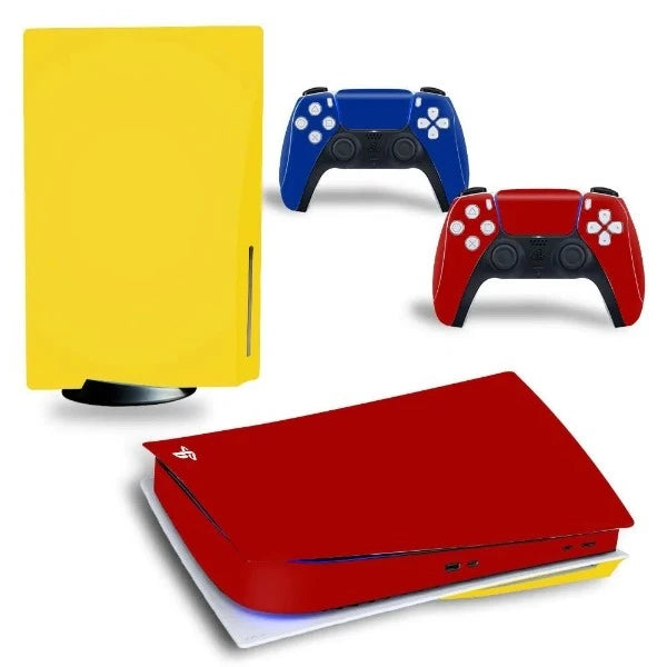 stickers ps5 bleu jaune rouge