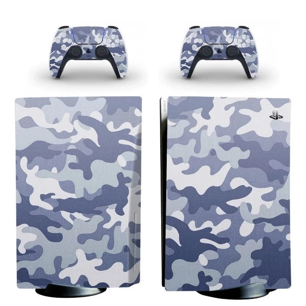 stickers ps5 camouflage neige
