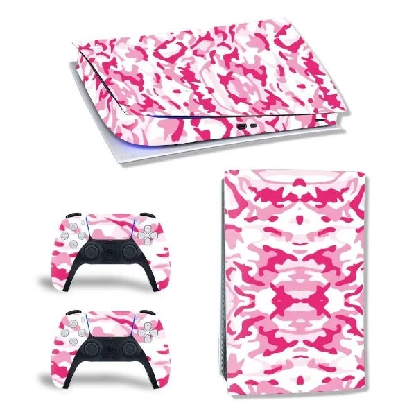 stickers ps5 camouflage rose