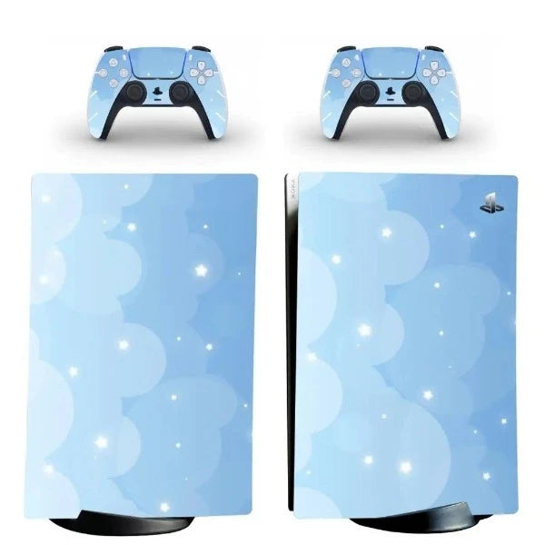 stickers ps5 ciel bleu nuageux