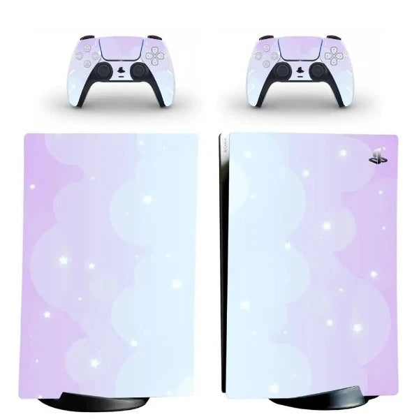 stickers ps5 ciel violet nuageux