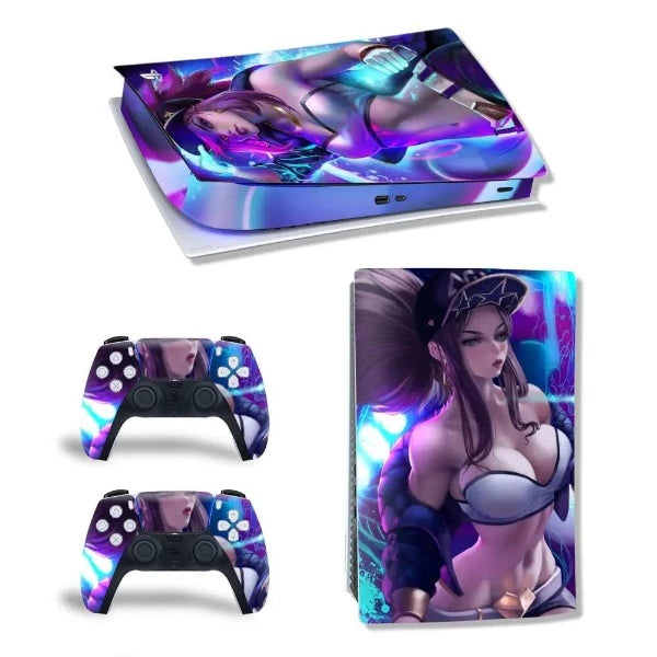 stickers ps5 cyber hot lady