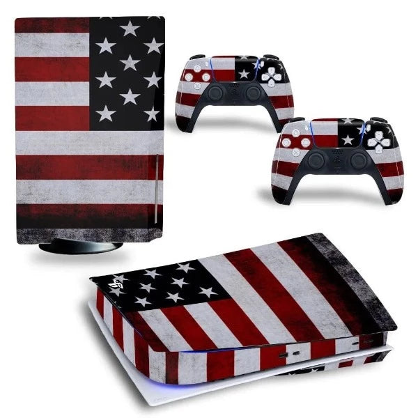 stickers ps5 drapeau americain