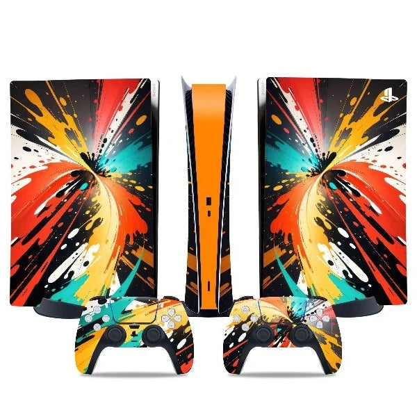 stickers ps5 explosion de peinture