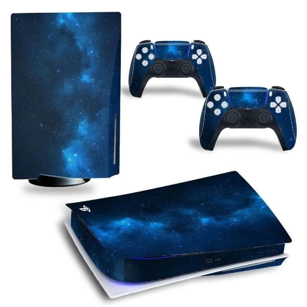 stickers ps5 galaxie bleue