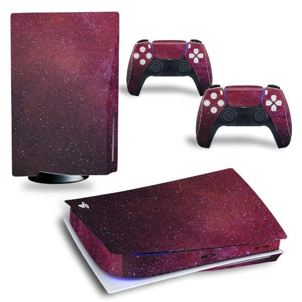 stickers ps5 galaxie rouge