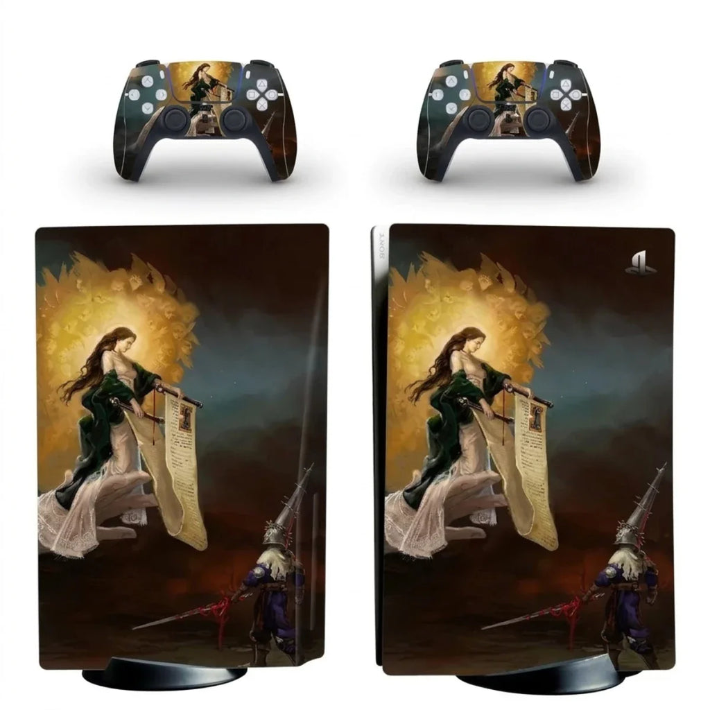 autocollant ps5 jeu sombre art