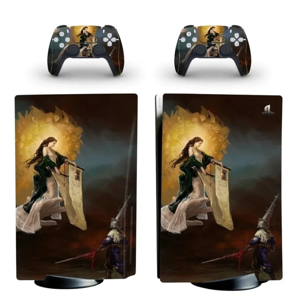 autocollant ps5 jeu sombre art