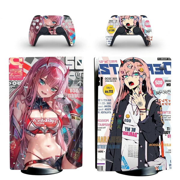 Autocollant Ps5 Manga Magazine Fille
