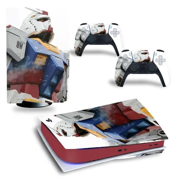 stickers ps5 mecha japonais