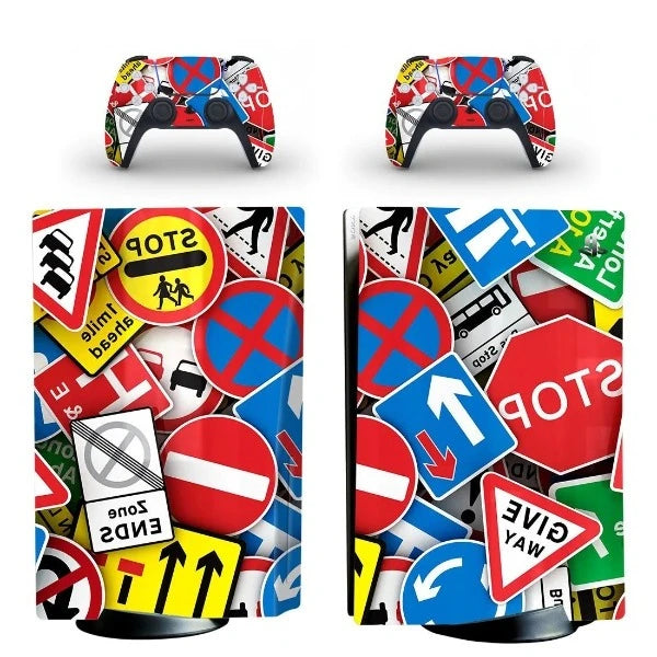 stickers ps5 panneau de signalisation