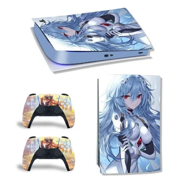 stickers ps5 pilote mecha blanc