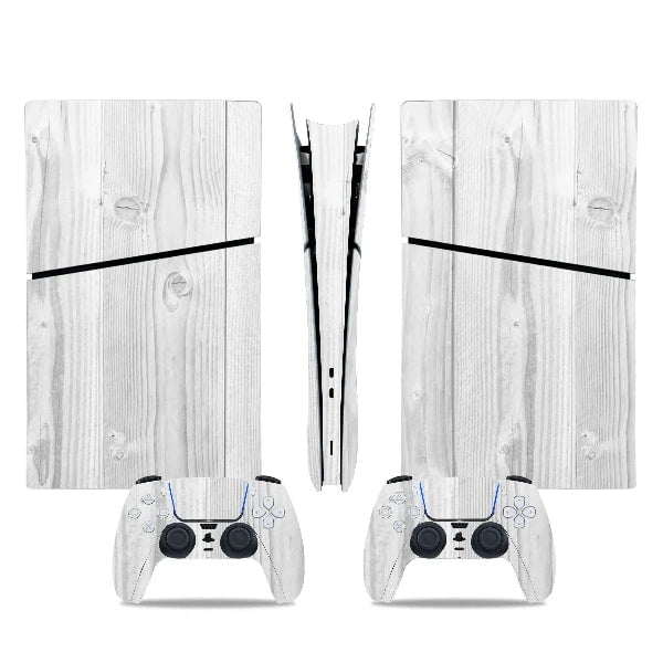 stickers ps5 slim bois blanc