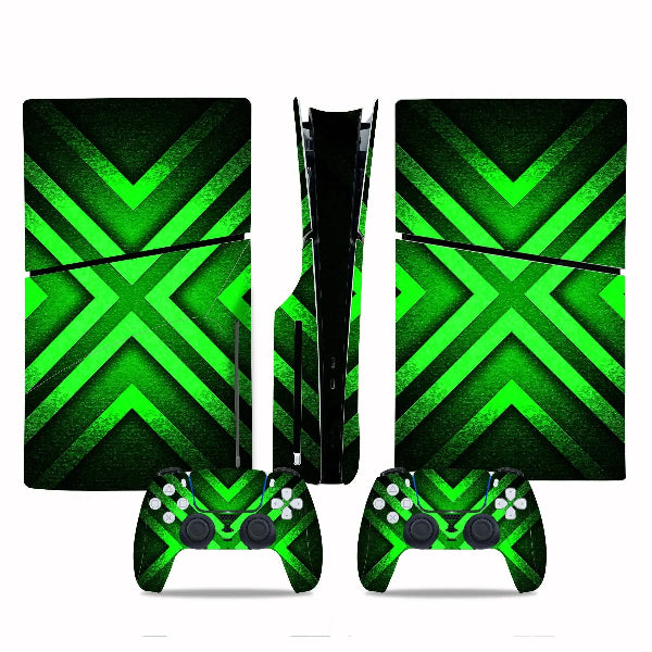 Stickers Ps5 Slim Flèche Néon Verte