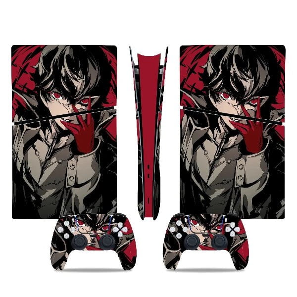 Stickers Ps5 Slim Masque Rouge Anime