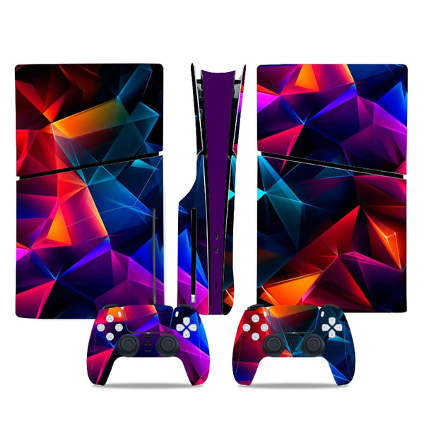 Stickers Ps5 Slim Néon Prismatique