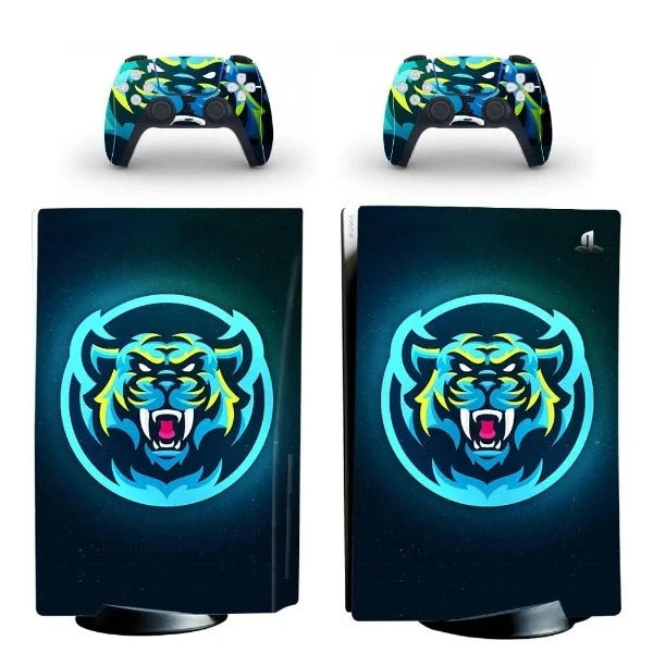 stickers ps5 tigre lumineux