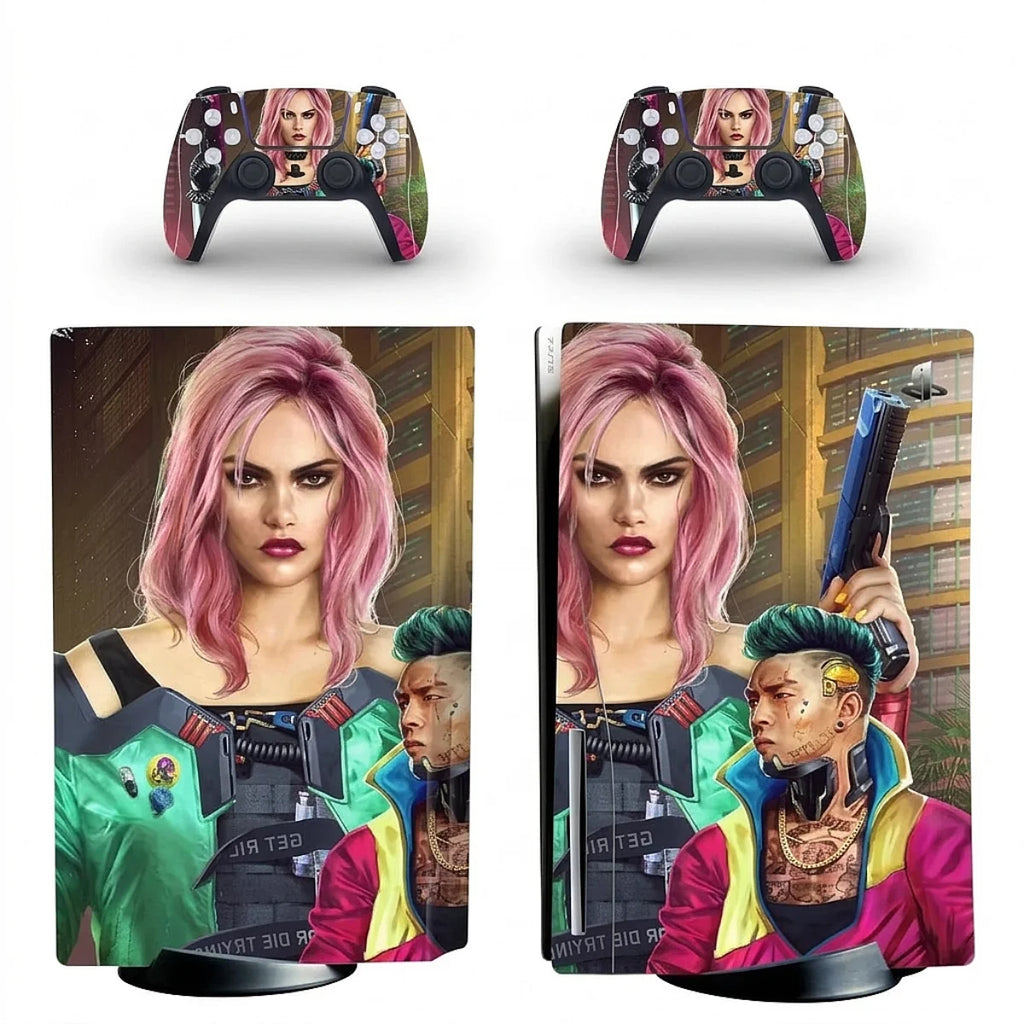 autocollant ps5 cyber gang japonais