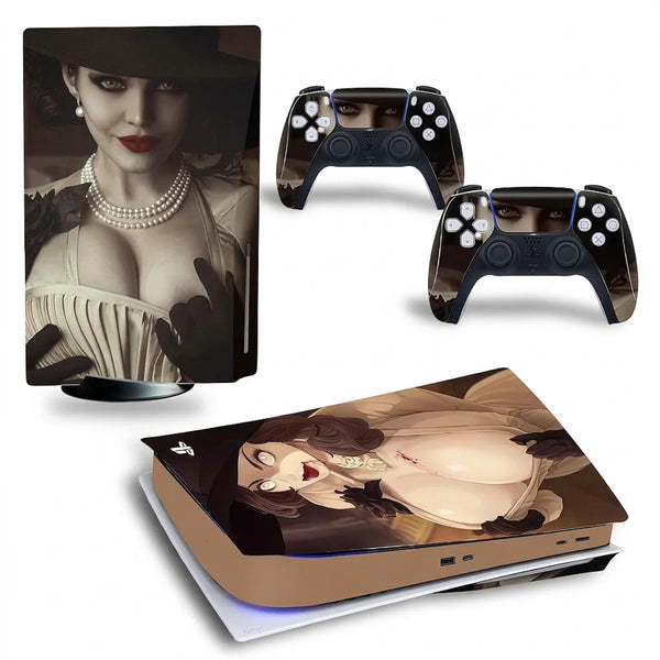 autocollant ps5 lady sexy