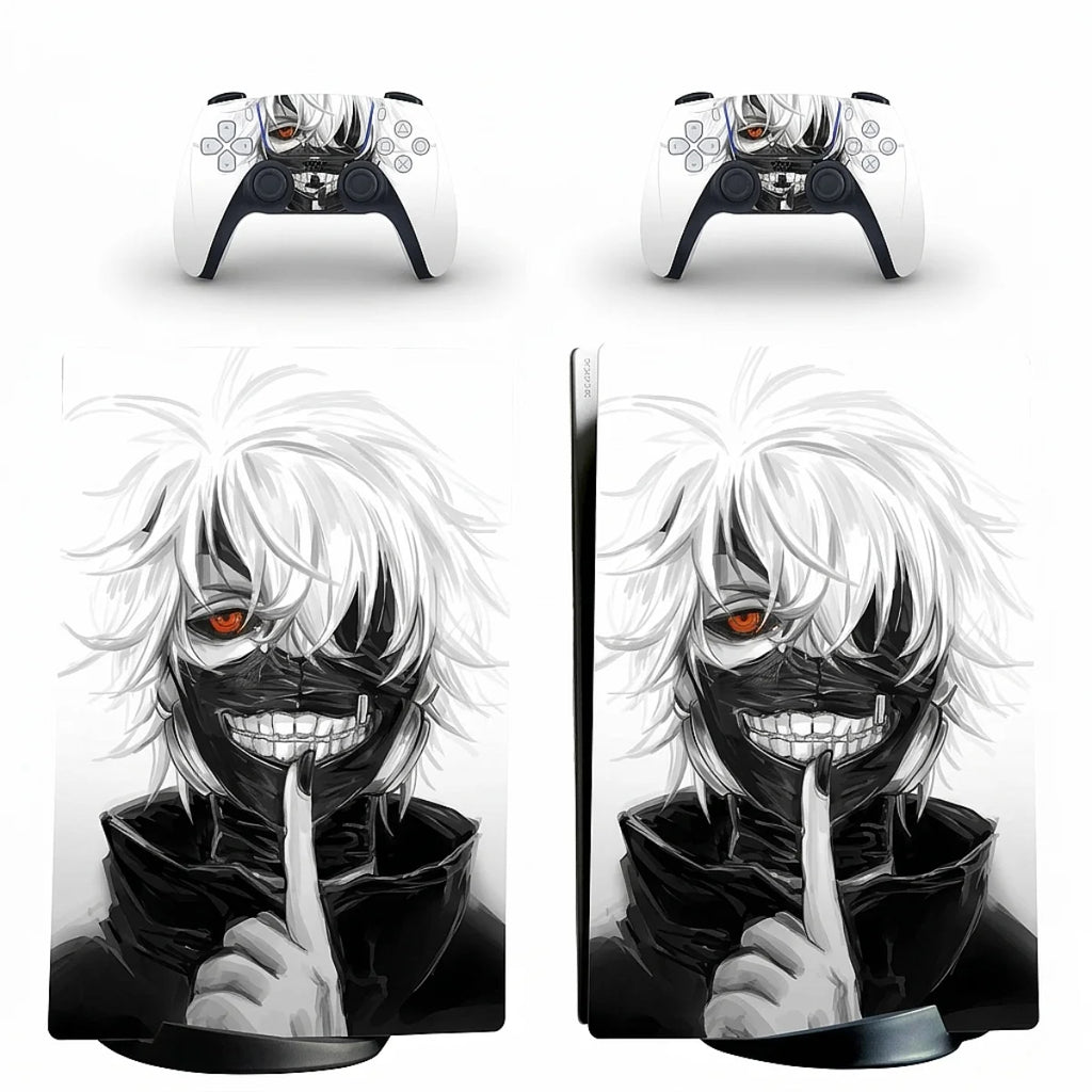 autocollant ps5 manga goule
