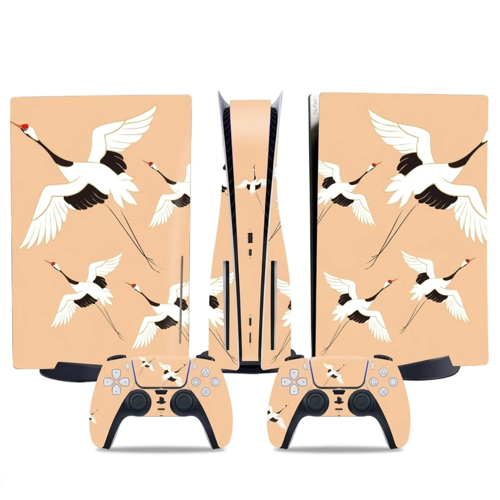 autocollant ps5 oiseau échassier