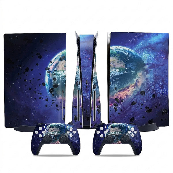 autocollant ps5 planète