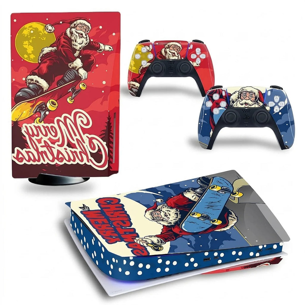 autocollant ps5 skate merry christmas