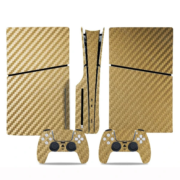 Stickers Ps5 Slim Carbone Or