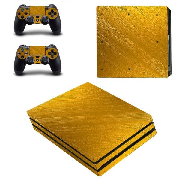 Autocollant Ps4 Pro En Or Brossé