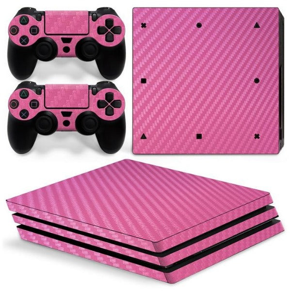 Autocollant Ps4 Pro Rose Carbone