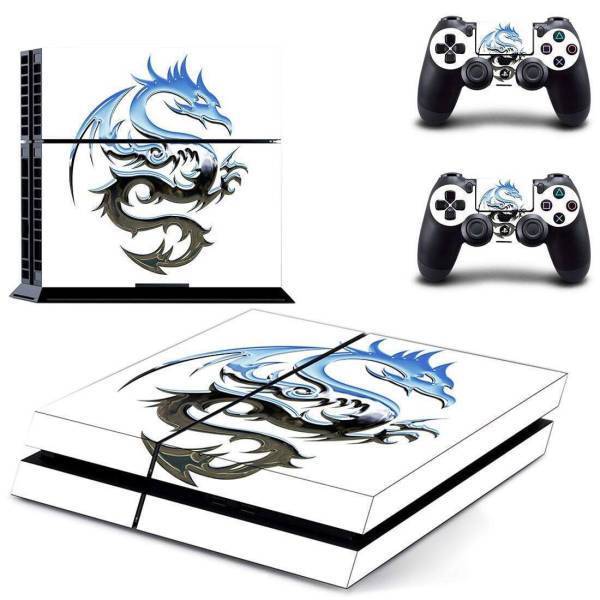 Stickers Ps4 <br> Dragon Argenté