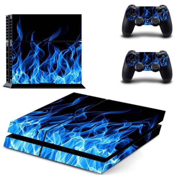 Stickers Ps4 <br> Flamme bleu