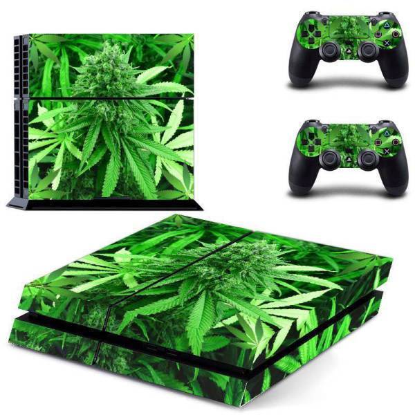 Stickers Ps4 Cannabis <br> + 2 stickers pour manette