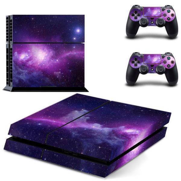 Stickers Ps4 galaxy <br> + 2 Stickers galaxy pour manettes