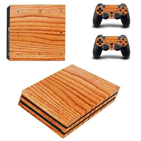 Stickers Ps4 Pro <br> Bois Naturel