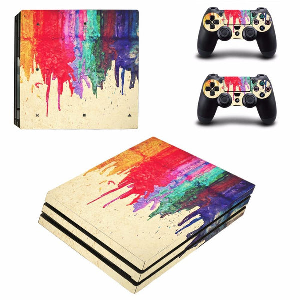 Stickers Ps4 Pro Peinture multicolore