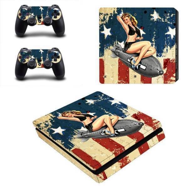 Stickers Ps4 Slim <br> Amérique Vintage
