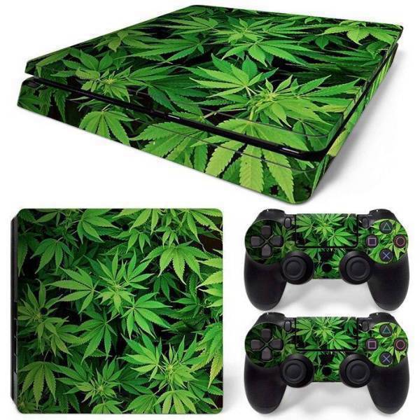 Stickers Ps4 Slim <br> Cannabis