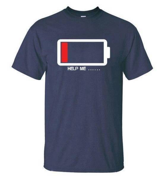 T-shirt Geek <br> Batterie faible